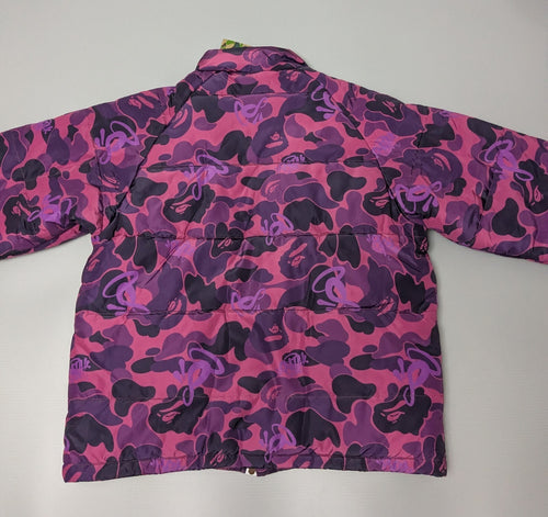 A Bathing Ape Syna World Padded Jacket Mens M Purple Camo Hooded