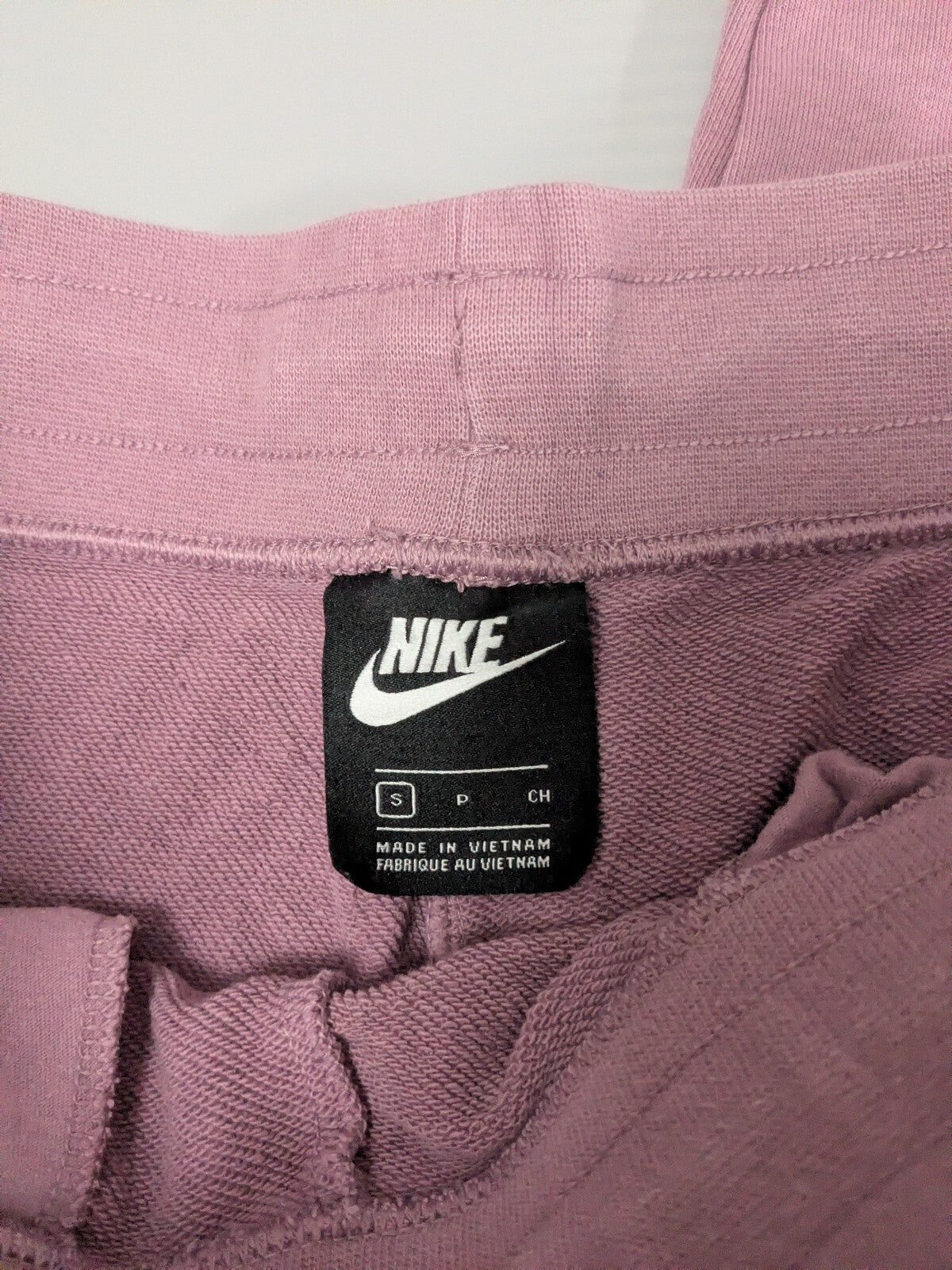 Nike Joggers Womens M Pink Logo-Tape Track Bottoms Sweatpants
