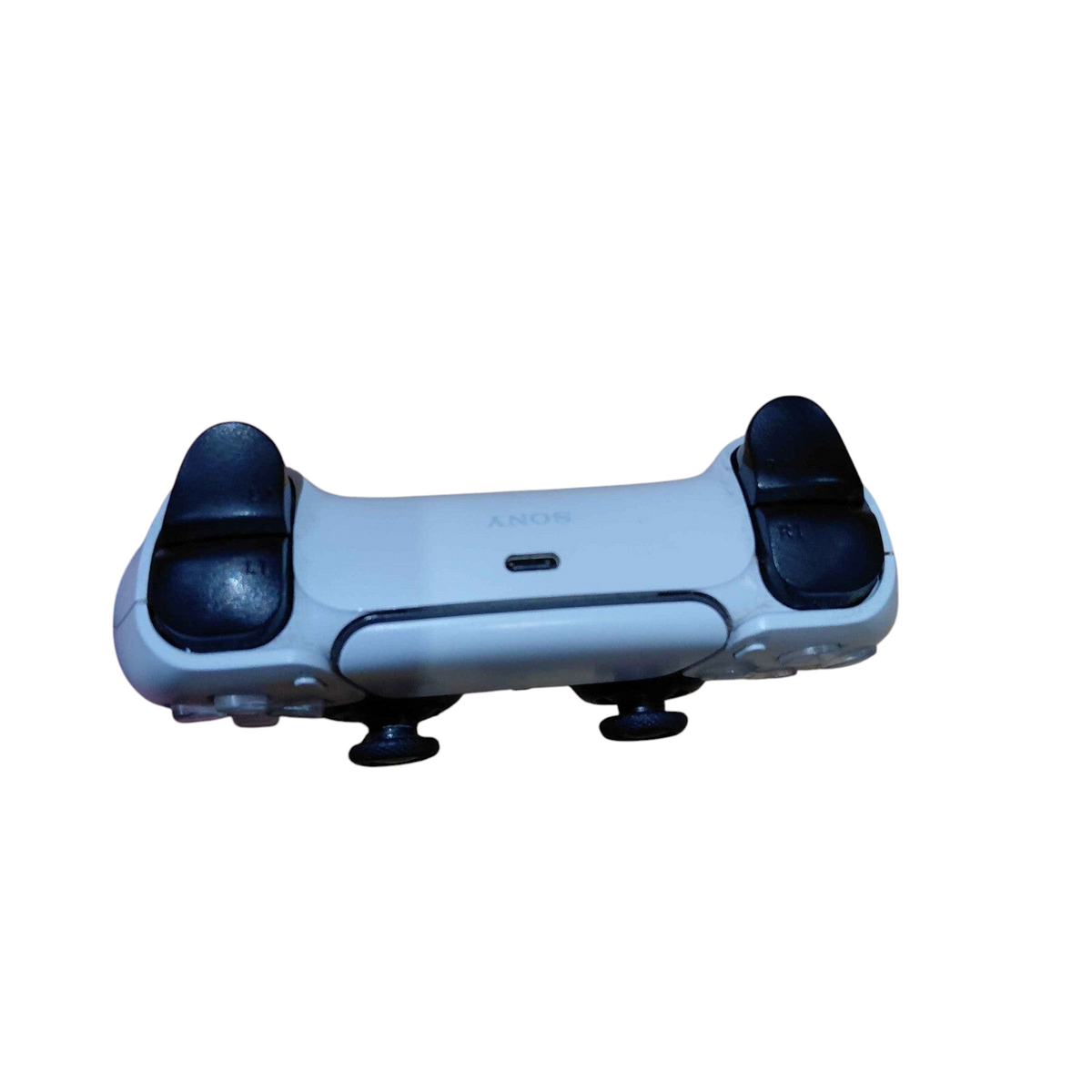 My Store Sony DualSense wireless controller in white, showing the top charging port and shoulder buttons