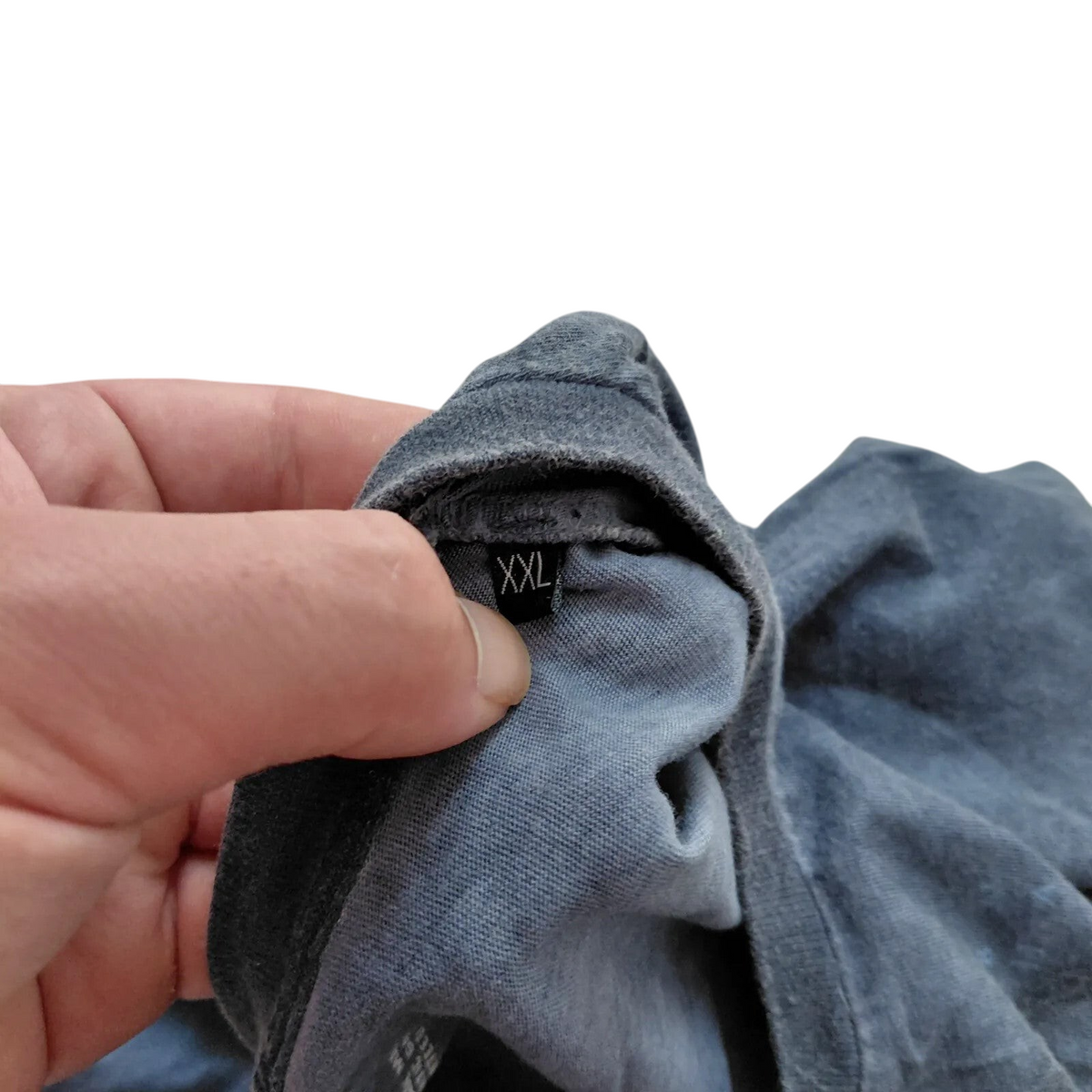 My Store GAS blue cotton crew neck t-shirt showing size XXL label