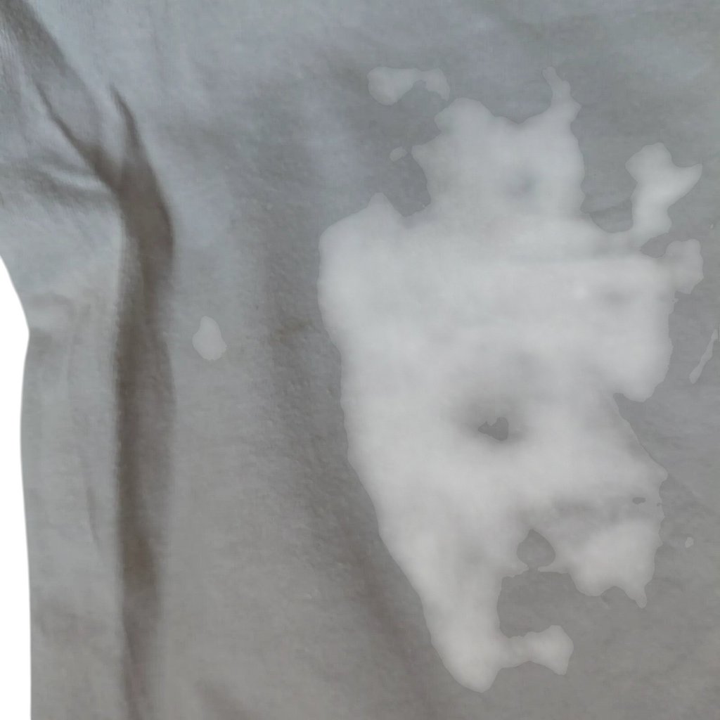My Store grey Nike cotton jersey t-shirt with visible fabric wear and staining