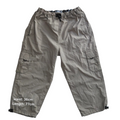 My Store beige Capo Outwear cargo trousers with straight leg, elastic waist, and side pockets on a white background
