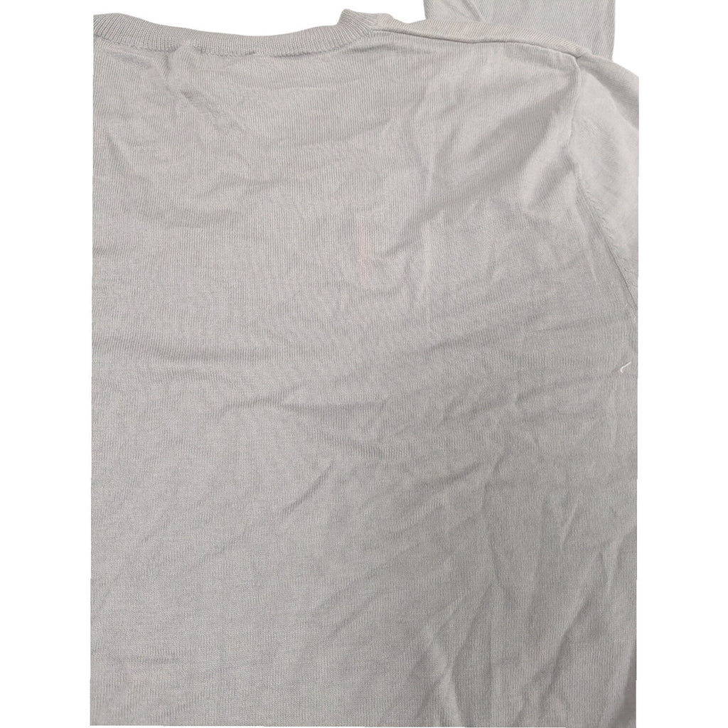 Patrizia Pepe Top Womens M Light Grey V-Neck Long Sleeve