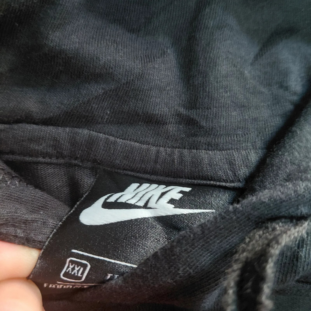 My Store black Nike pullover hoodie with XXL size tag and white logo detail