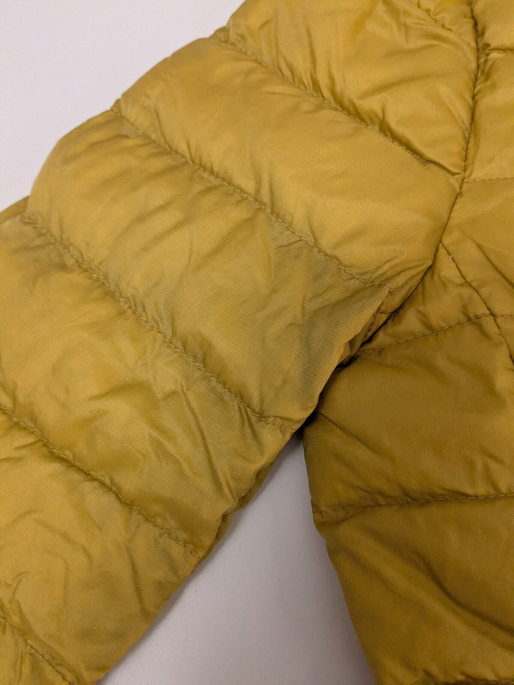 Woolrich Puffer Jacket Womens M Mustard Yellow Quilted Insulated