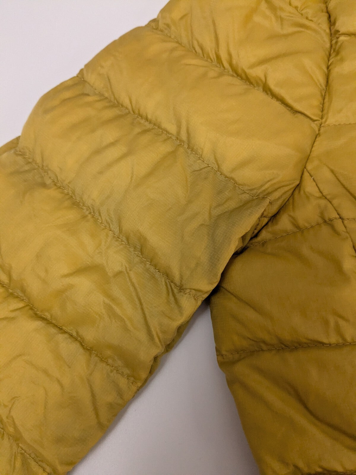 Woolrich Puffer Jacket Womens M Mustard Yellow Quilted Insulated