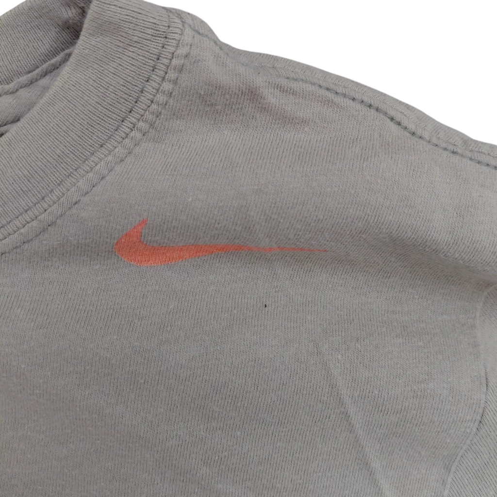 My Store grey Nike cotton jersey t-shirt with a small orange swoosh logo on the chest