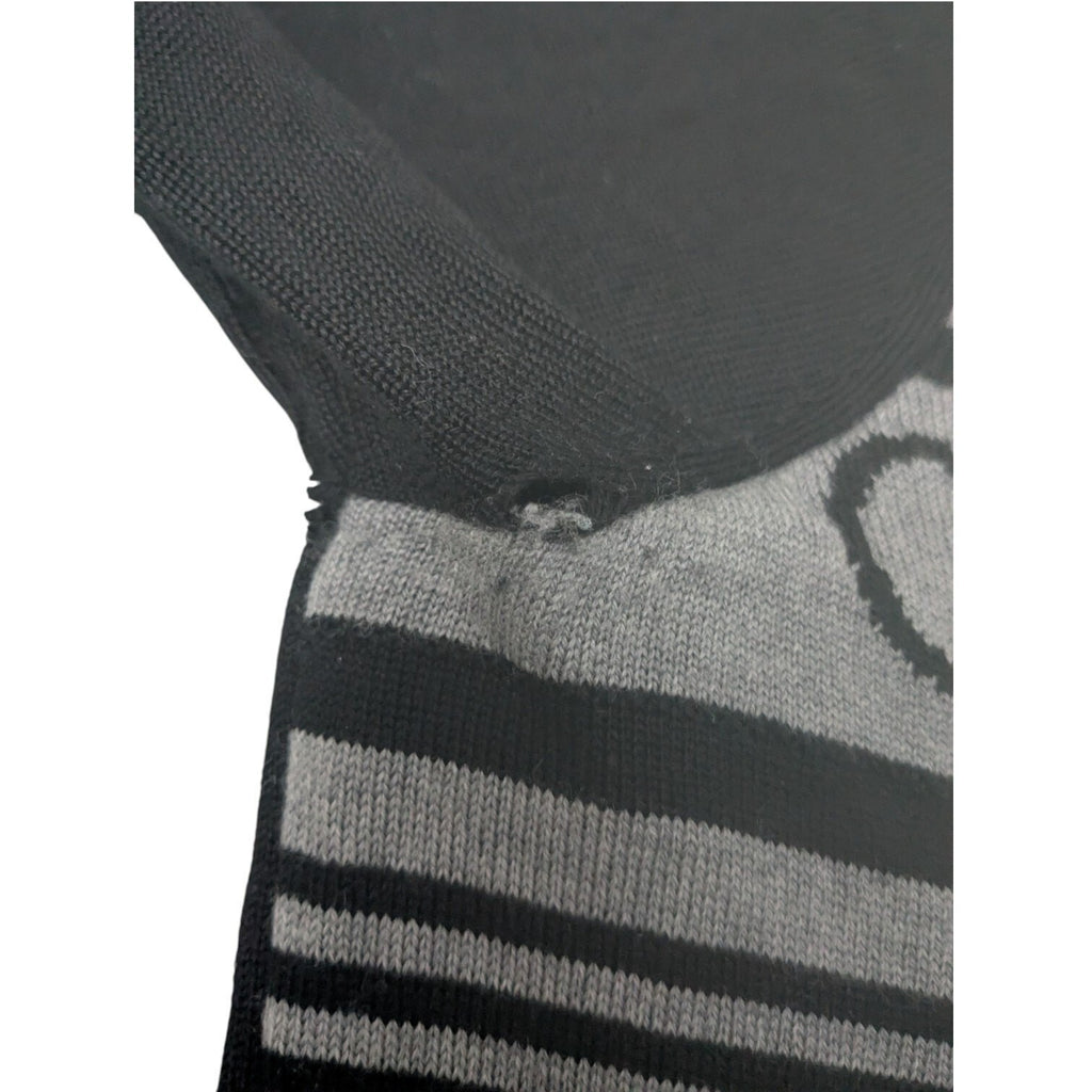 Calvin Klein Sweater Womens M Black Striped V Neck Y2K