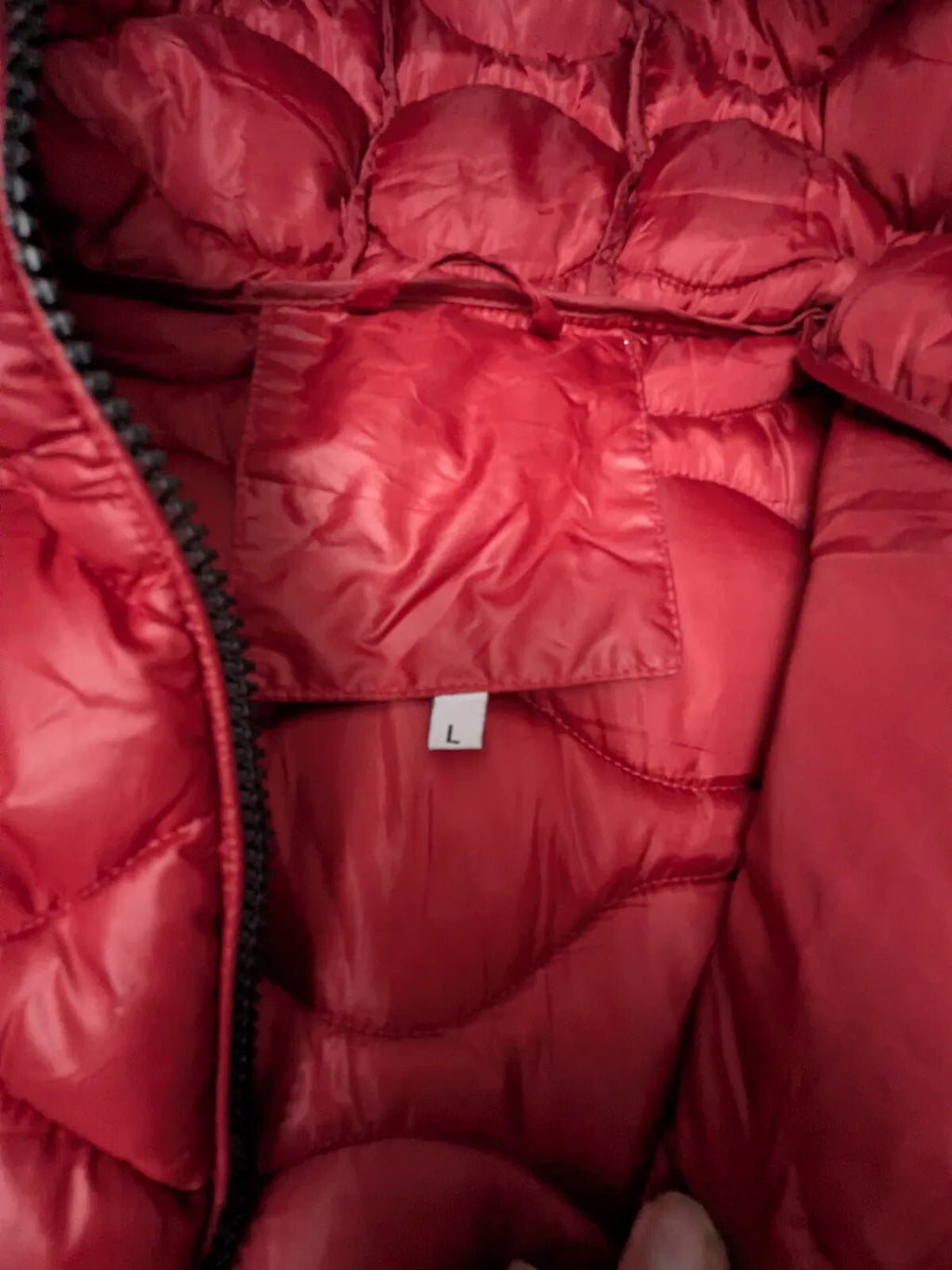 Blauer USA Puffer Jacket Mens L Red Hooded Quilted Insulated