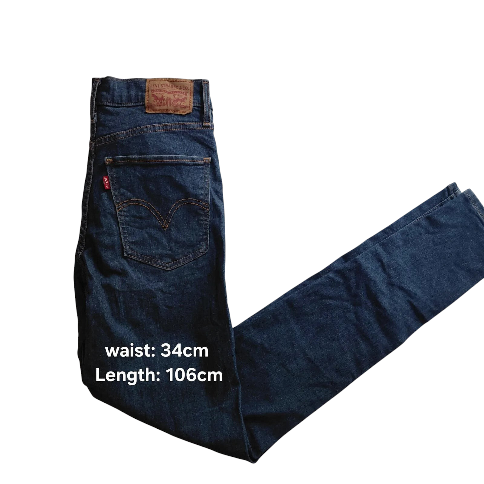 My Store Levi's Mile High dark blue wash denim super skinny jeans with high rise fit and back pocket detail