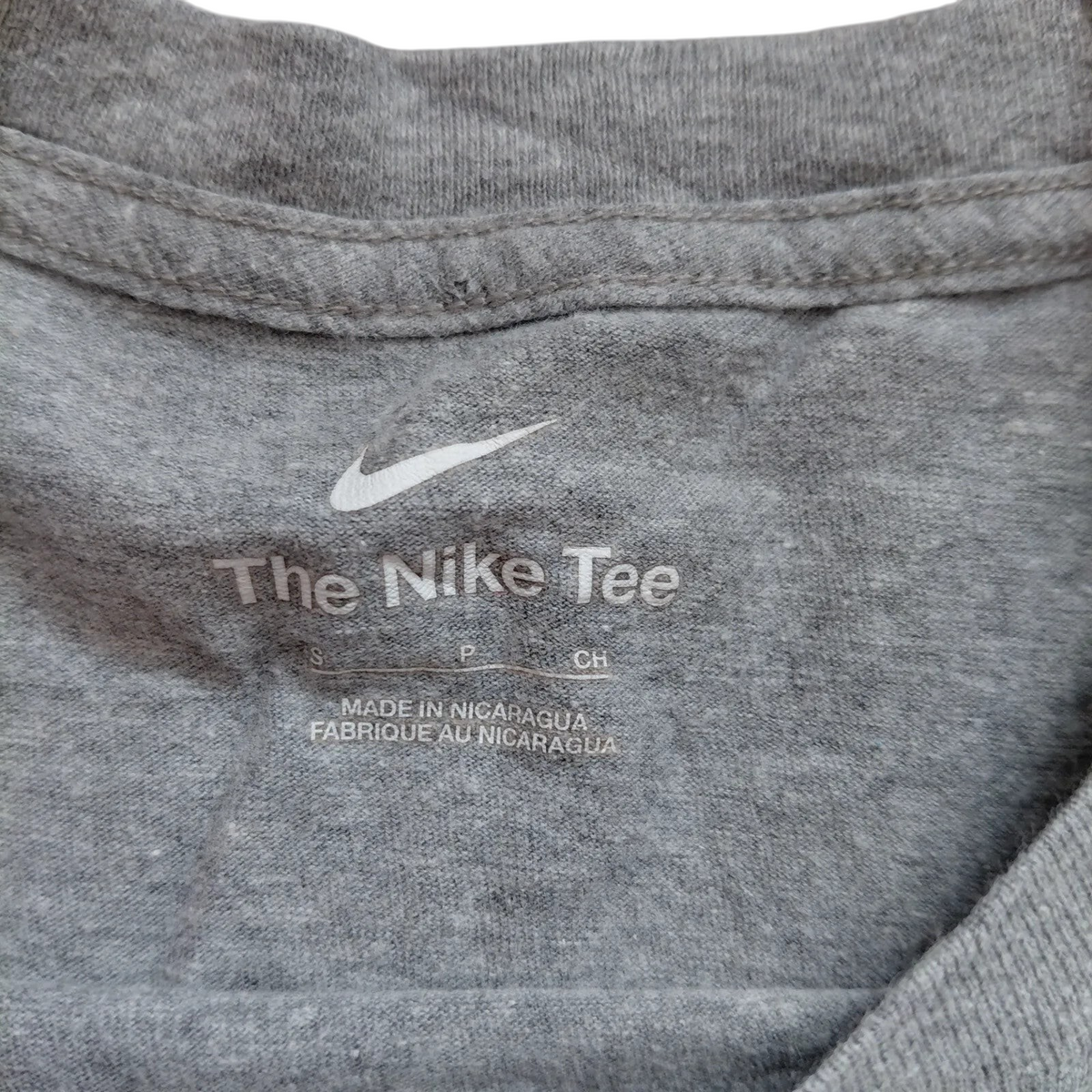 My Store grey Nike The Nike Tee cotton t-shirt with white swoosh logo print on the inner neck label