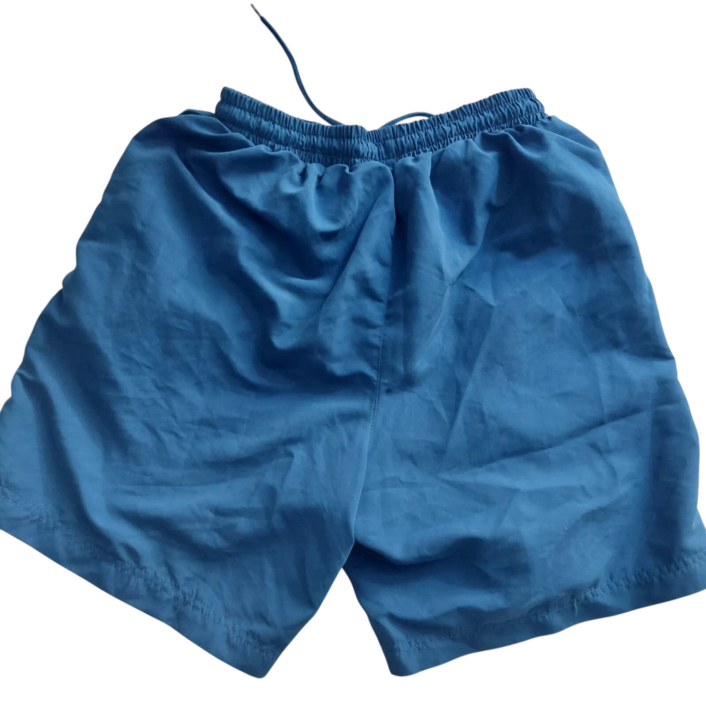 My Store blue Slazenger athletic shorts with an elastic drawstring waist, shown from the back view.