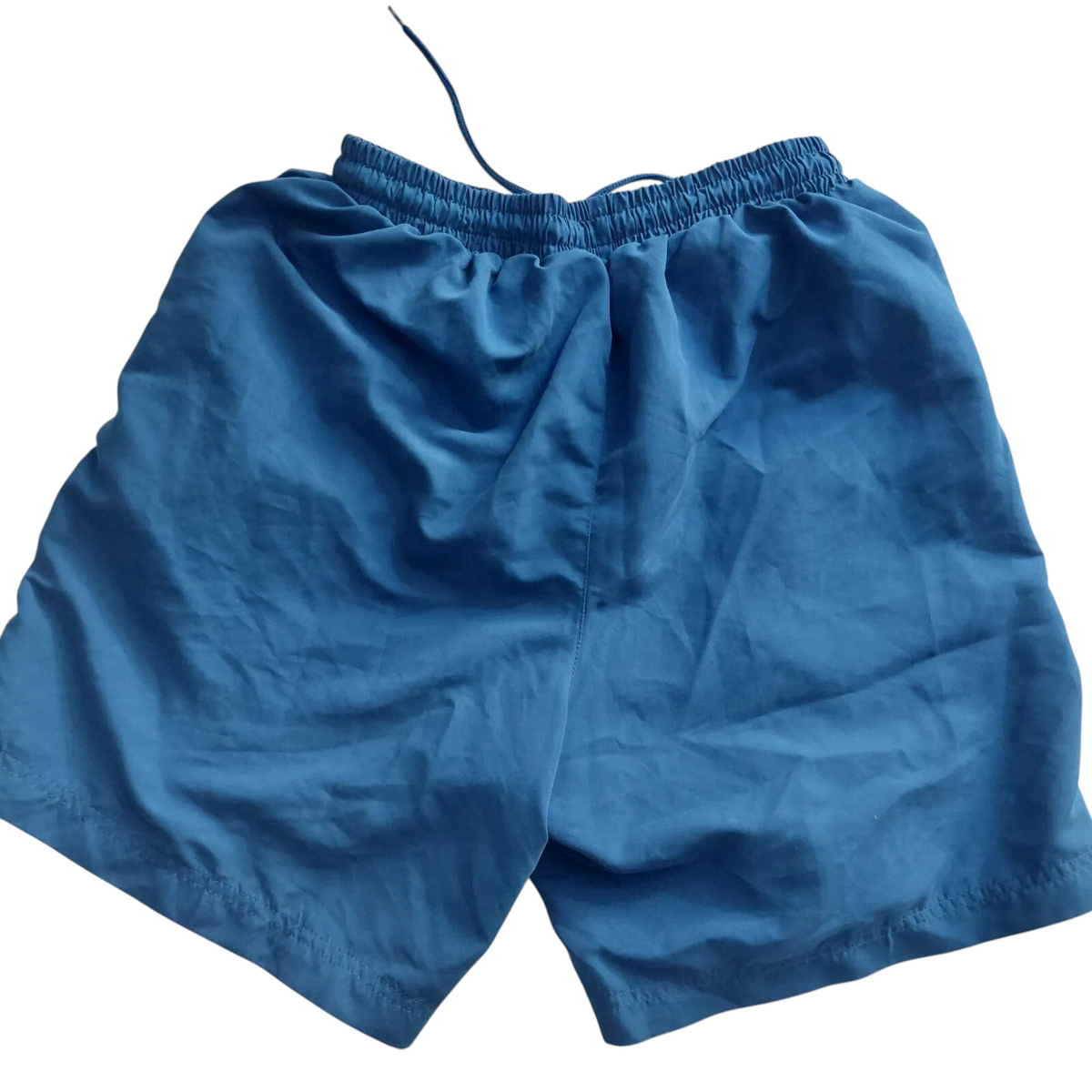 My Store blue Slazenger athletic shorts with an elastic drawstring waist, shown from the back view.