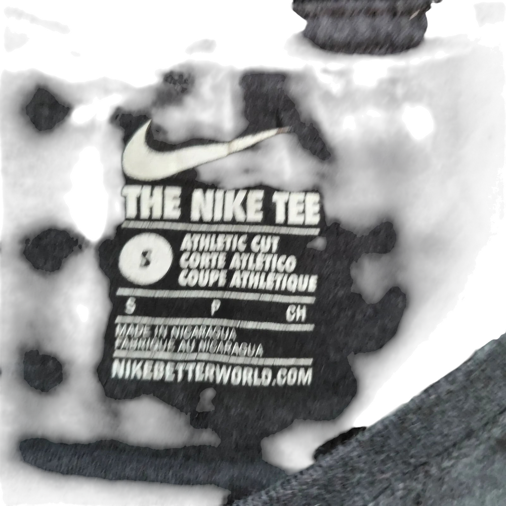 My Store Nike The Nike Tee black cotton t-shirt interior size tag and branding detail