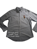 My Store light blue Ralph Lauren custom fit cotton button-down shirt with embroidered logo on chest