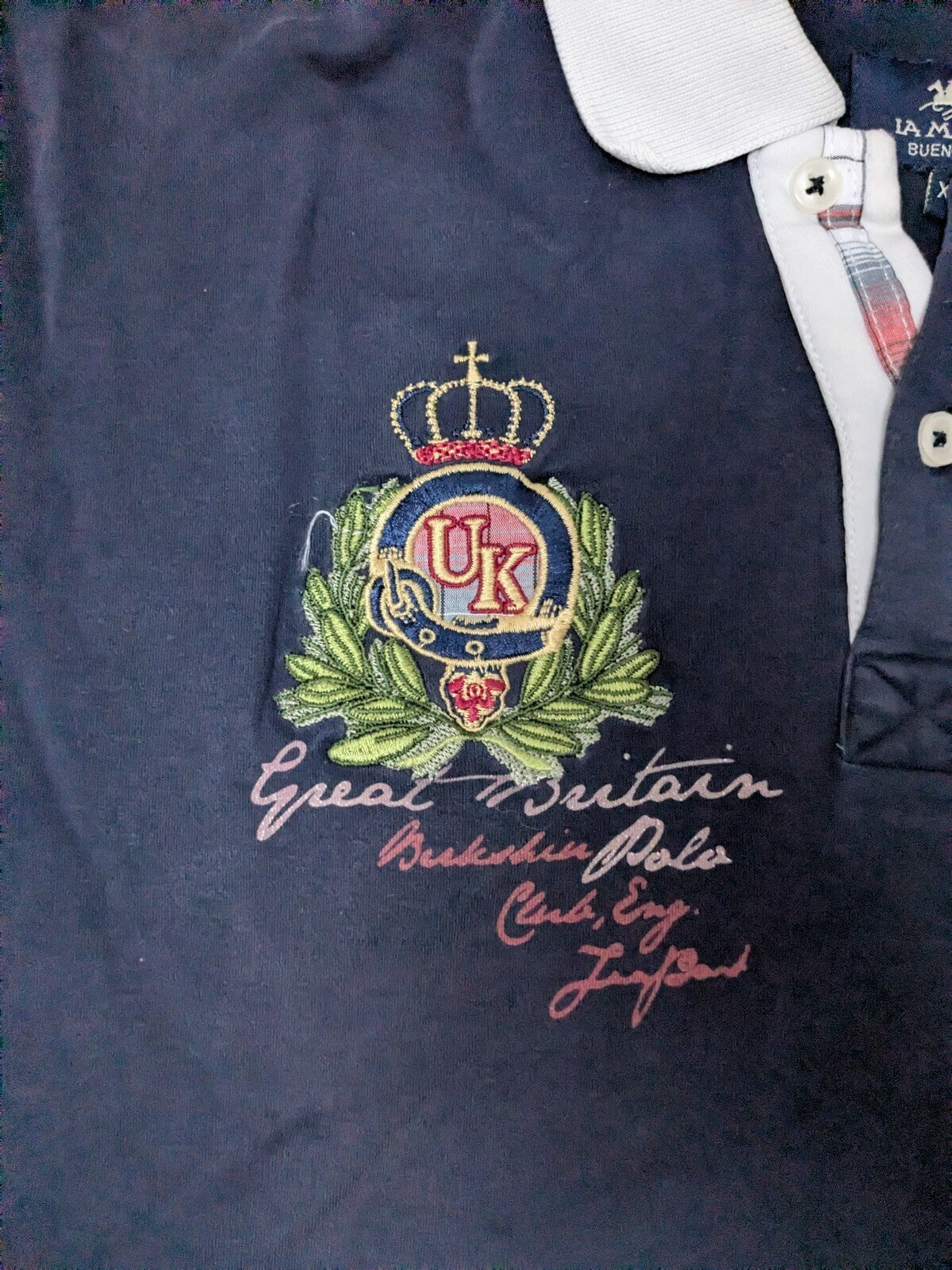 La Martina Polo Shirt Mens XXL Navy Short-Sleeve Cotton