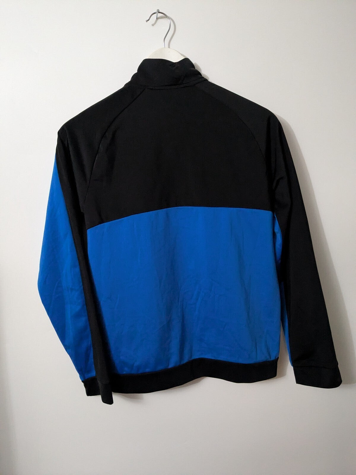 Puma Track Jacket Boys L Black Blue Full-Zip Athletic Sport Top