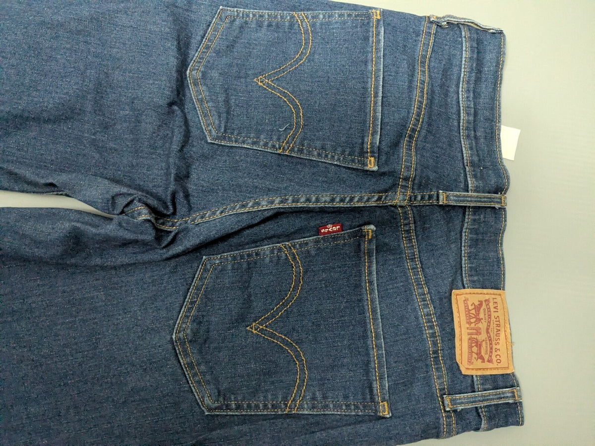 Levi's Jeans Womens W29 L32 Dark-Wash 710 Super-Skinny Denim