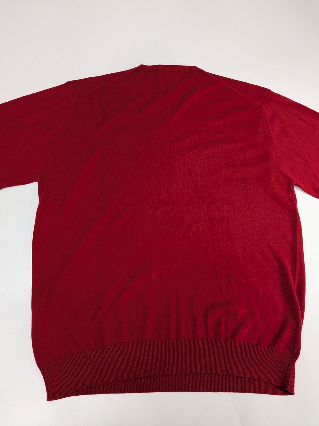 Kappa Sweater Mens 2XL Red V-Neck Knit Jumper