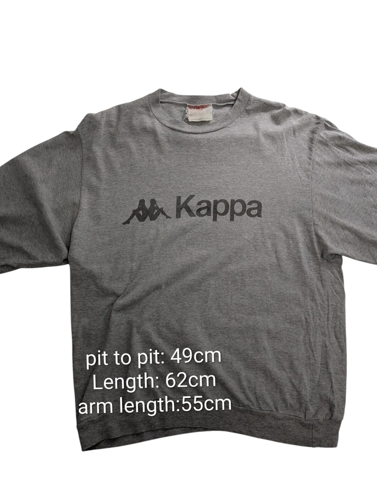 My Store grey Kappa cotton jersey crew neck sweatshirt with logo print