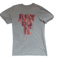 My Store grey Nike cotton jersey t-shirt with a red Just Do It graphic logo on the front