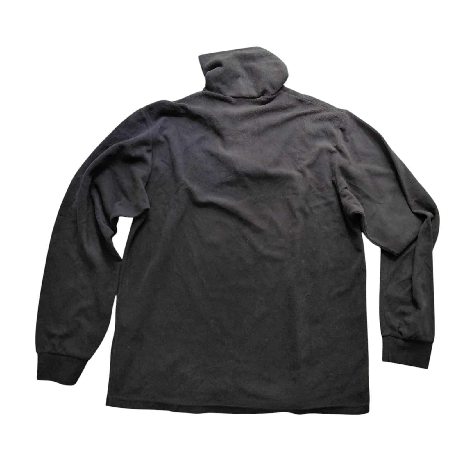 Back view of a black Barker of England half zip fleece top in size medium from My Store