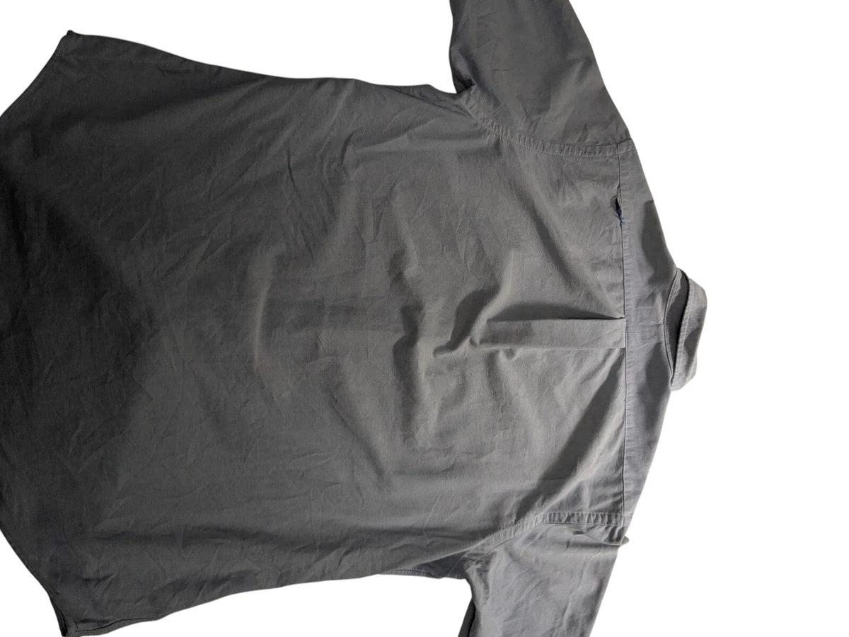 My Store light blue Ralph Lauren custom fit cotton button down shirt, back view showing fabric texture