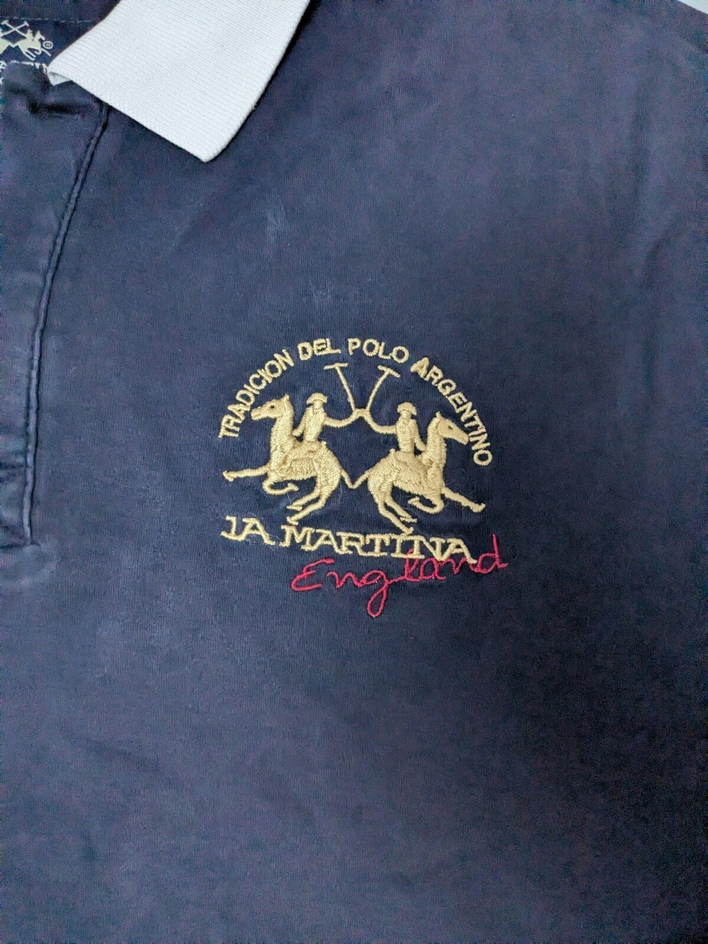 La Martina Polo Shirt Mens XXL Navy Short-Sleeve Cotton