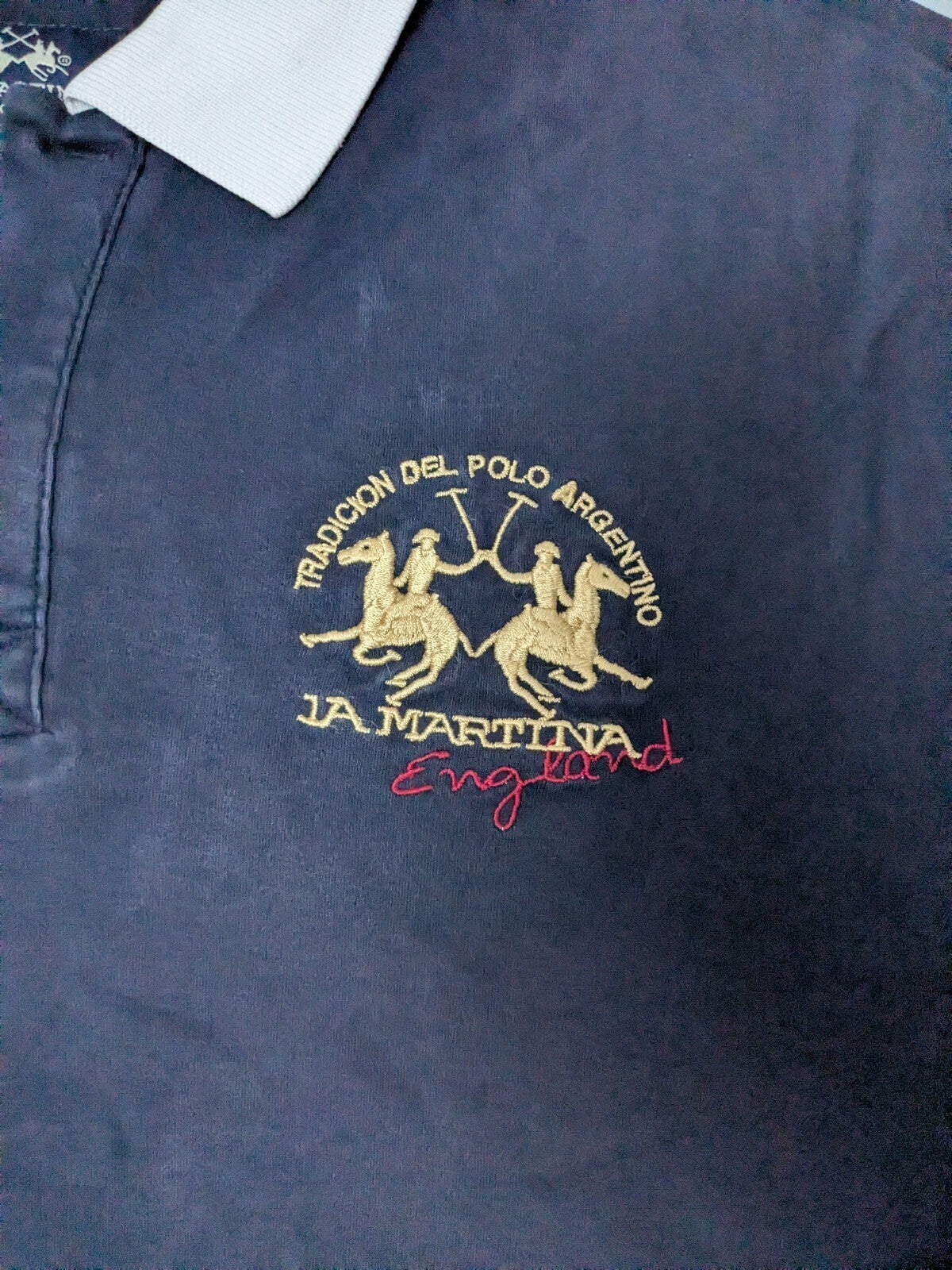 La Martina Polo Shirt Mens XXL Navy Short-Sleeve Cotton