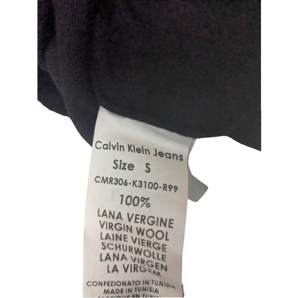 Calvin Klein Sweater Womens M Black Striped V Neck Y2K