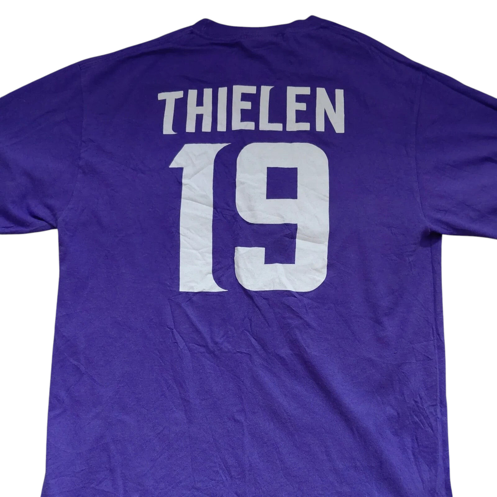 My Store purple Minnesota Vikings Adam Thielen number 19 football jersey t-shirt back view