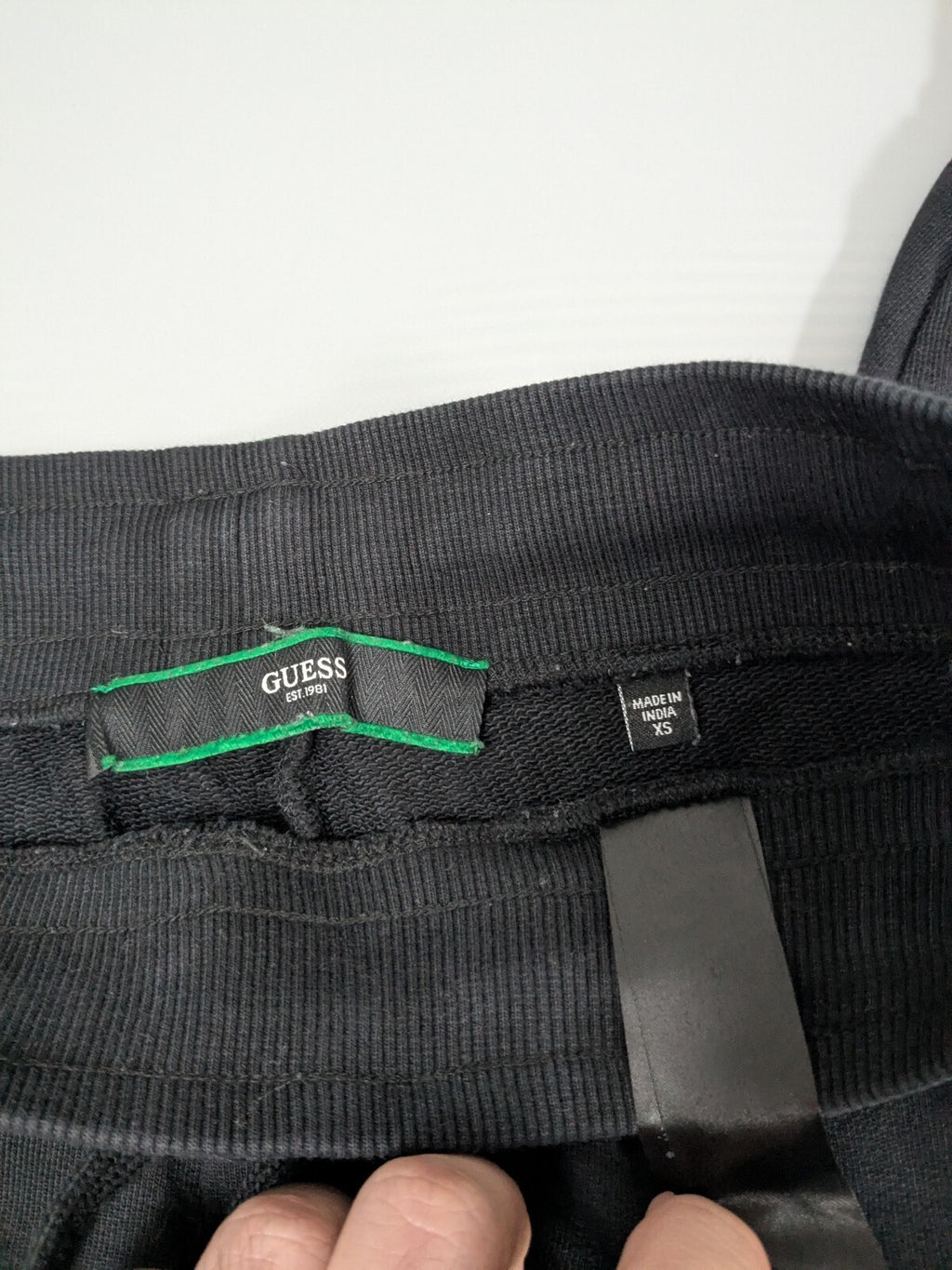 Guess Joggers Womens XS Black Elastic-Waist Sweatpants Activewear