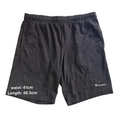 My Store black Champion athletic shorts with an elastic waistband and white logo detail on the leg.