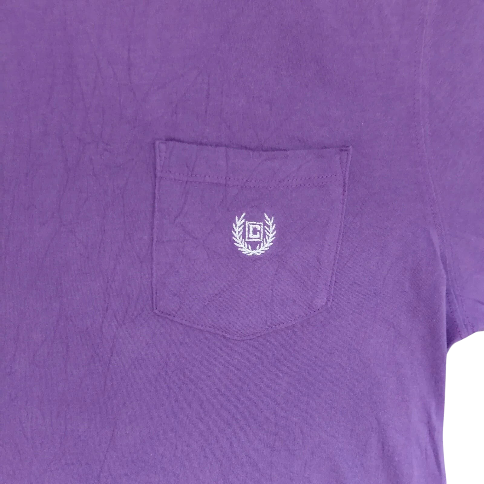 My Store Chaps purple cotton crew neck t-shirt with a chest pocket and embroidered logo detail