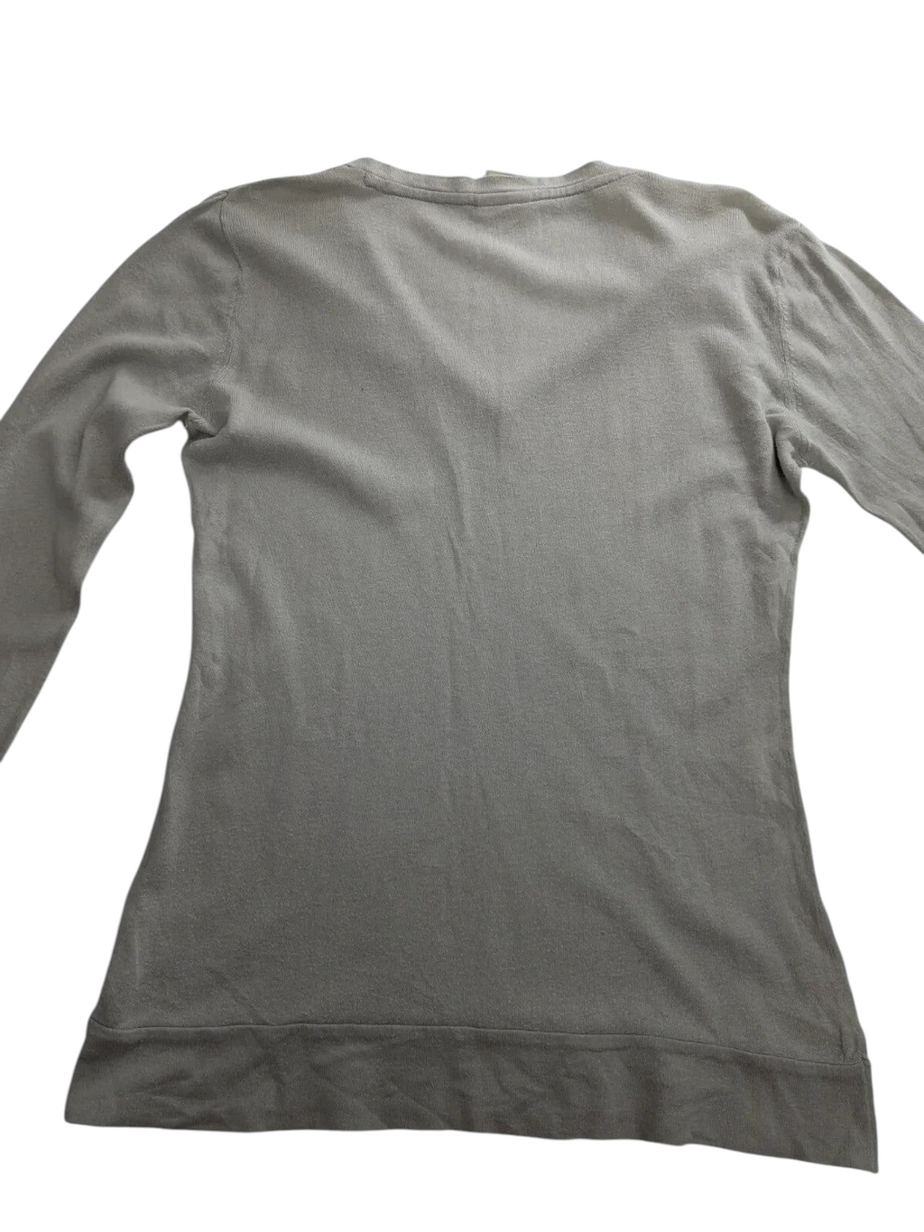 My Store pre-owned Timberland medium grey V-neck jumper made from a soft cotton and cashmere knit blend.