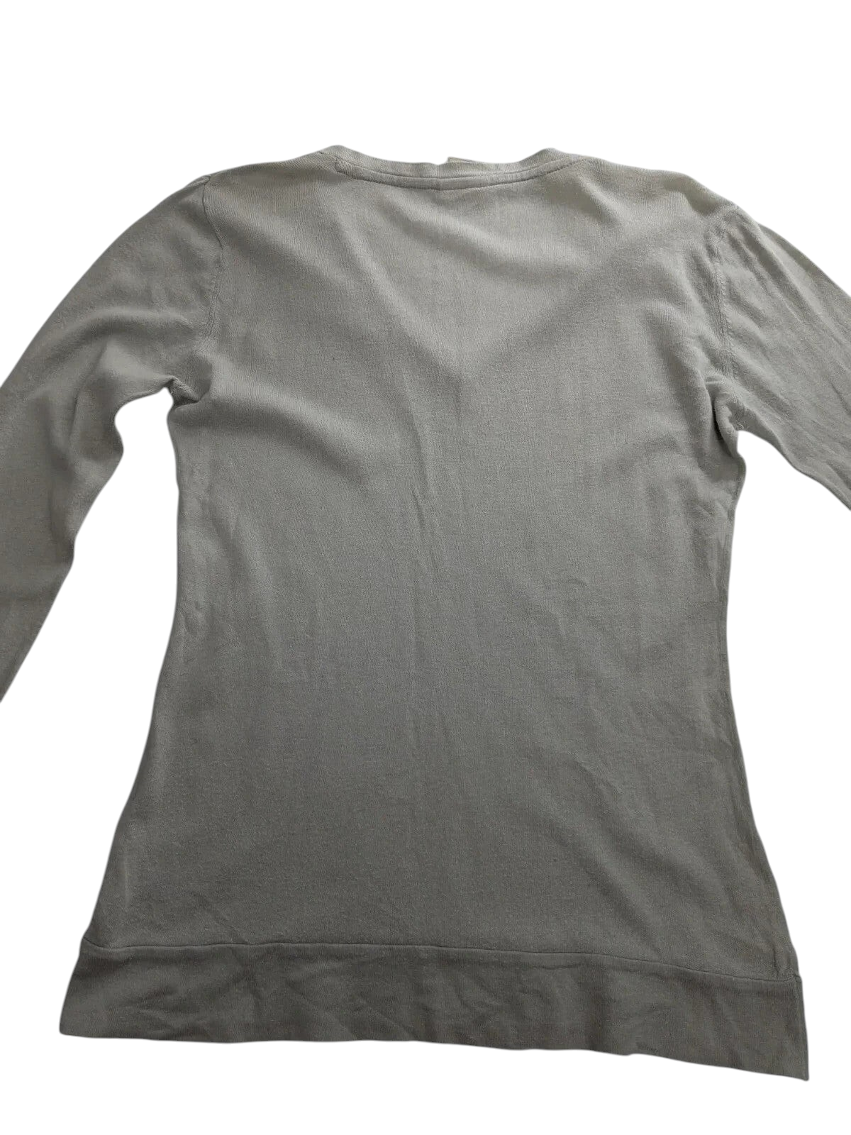 My Store pre-owned Timberland medium grey V-neck jumper made from a soft cotton and cashmere knit blend.