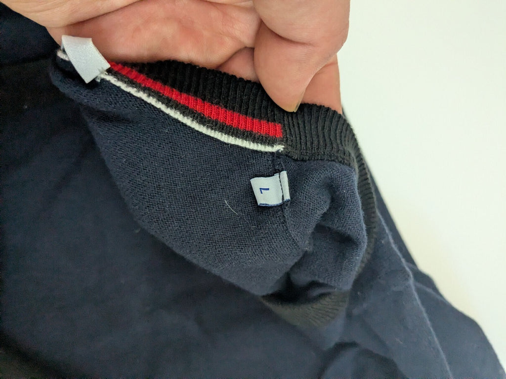 GAS Cardigan Mens M Navy Button-Up Knit Sweater