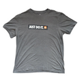 My Store grey Nike crew neck t-shirt with Just Do It graphic logo on the front, size large.
