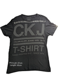 My Store black Calvin Klein Jeans crew neck t-shirt with grey CKJ graphic print in cotton viscose blend