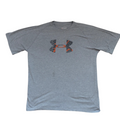 My Store grey Under Armour loose fit polyester performance t-shirt with crew neck and graphic logo on the front