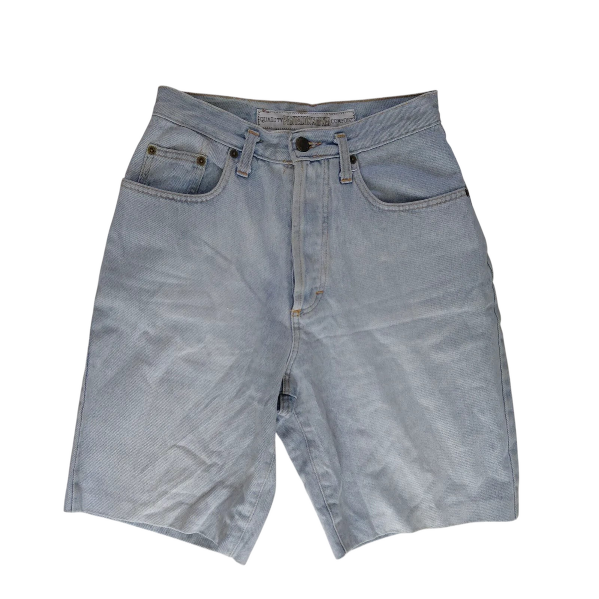My Store Naf Naf light blue denim shorts with a light wash finish and high-waisted fit.