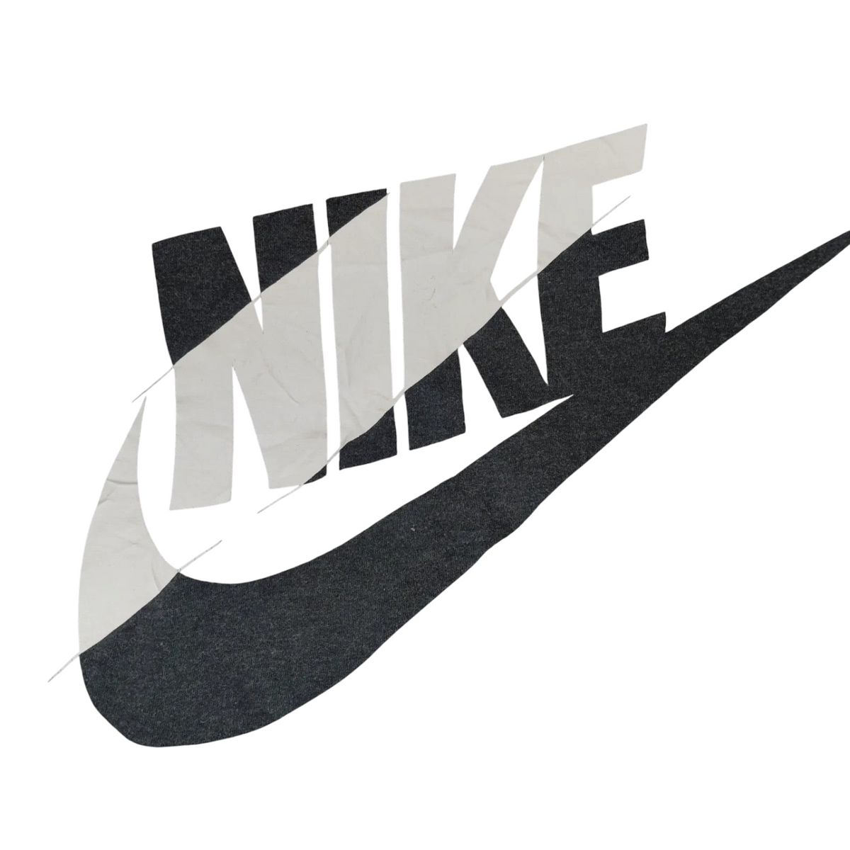 My Store grey Nike crew neck t-shirt with a large white and black graphic logo print on the chest