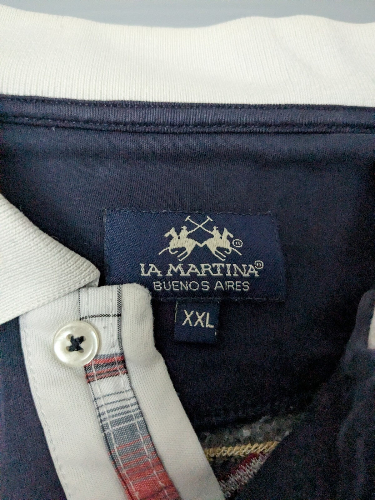 La Martina Polo Shirt Mens XXL Navy Short-Sleeve Cotton