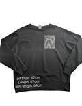 My Store pre-owned black New Balance crewneck sweatshirt with a graphic logo patch on the chest