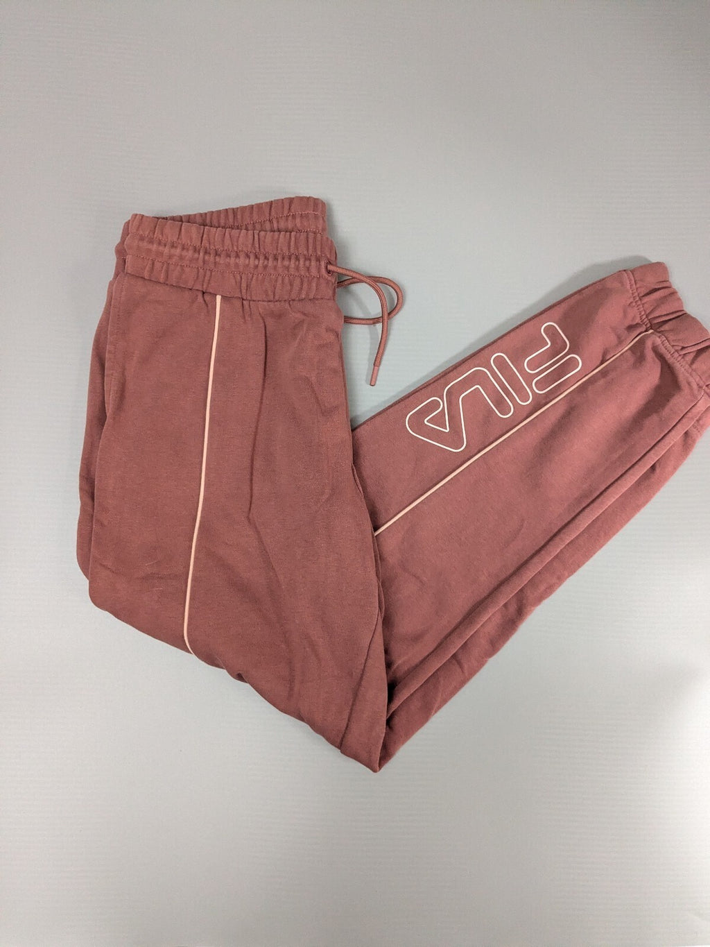 Fila Joggers Womens M Pink Elastic-Waist Sweatpants Activewear