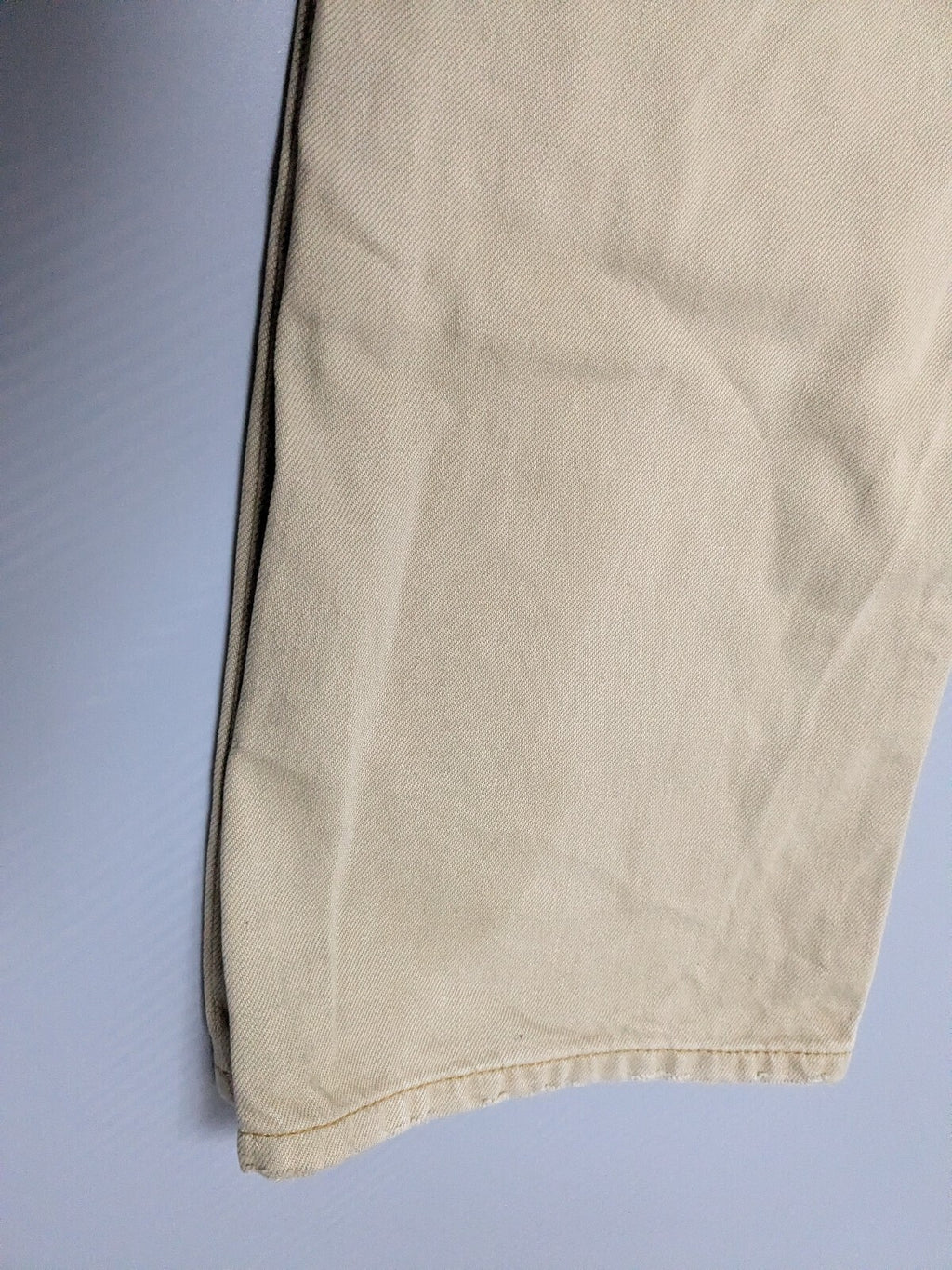 Vintage Levi's 502 Regular Tapered Jeans Beige Tan Denim W32 L32 Red Tab