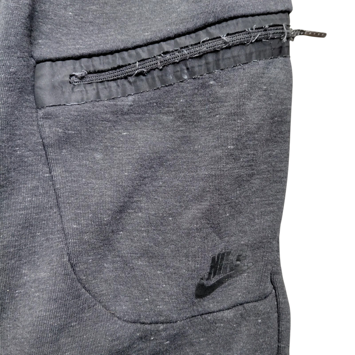 Nike Joggers Mens Charcoal Cotton Fleece Logo Cargo Sweatpants Pullover
