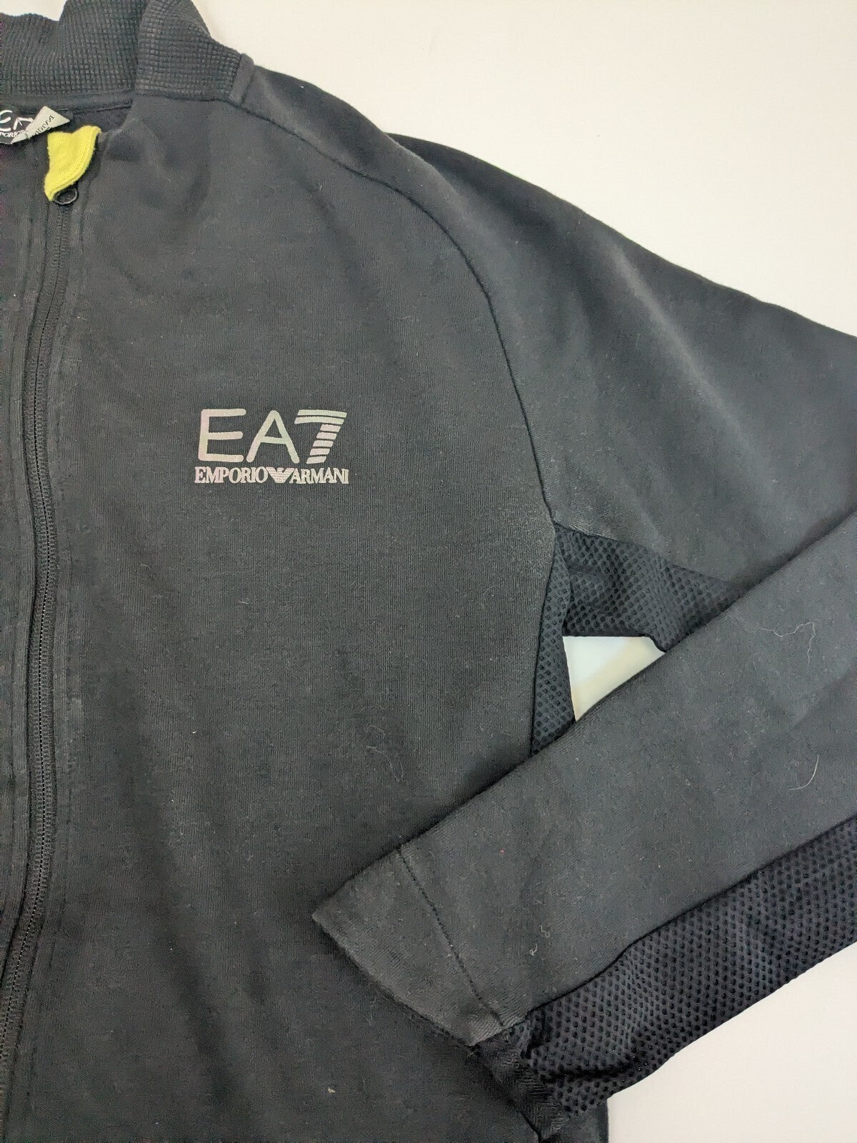 EA7 Emporio Armani Track Jacket Mens M Black Full-Zip Sweatshirt Activewear