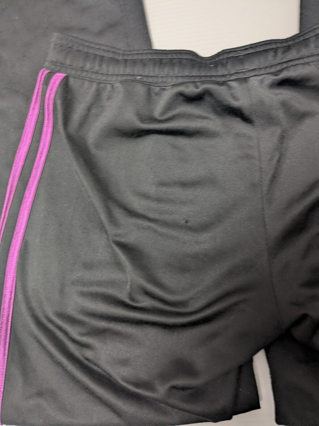 Adidas Track Pants Womens UK 10 12 Black Y2K Striped Joggers