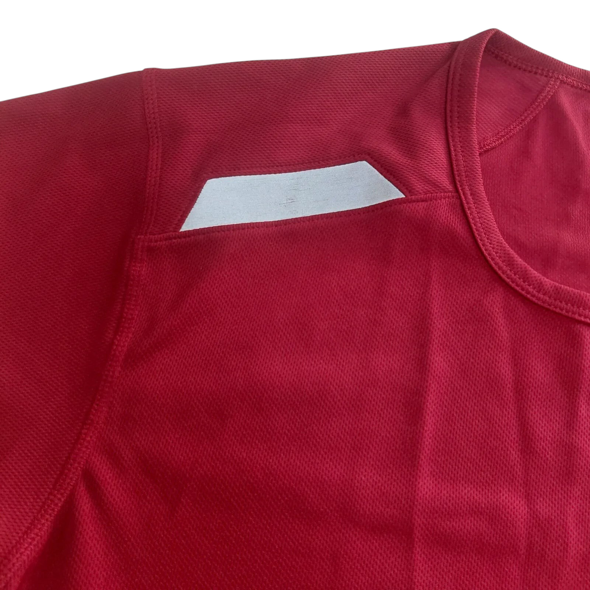My Store Nike red Dri-FIT athletic short sleeve t-shirt with reflective shoulder detail